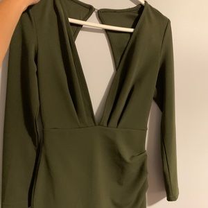 Toxic plunge bodycon dress- size small